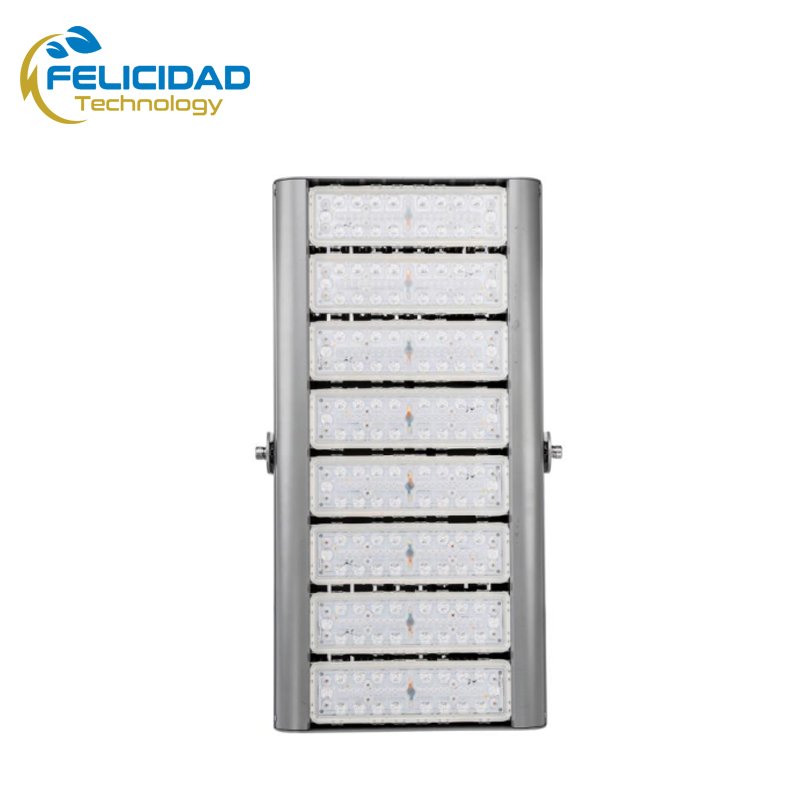 Front View of FL2C 8-Modular LED High Mast Flood Light 160W-480W-800W for Airports, Sports Fields