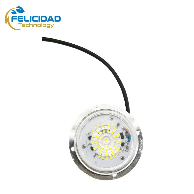 Top view of the 20-30W round LED module, displaying its uniform circular layout and streamlined design.