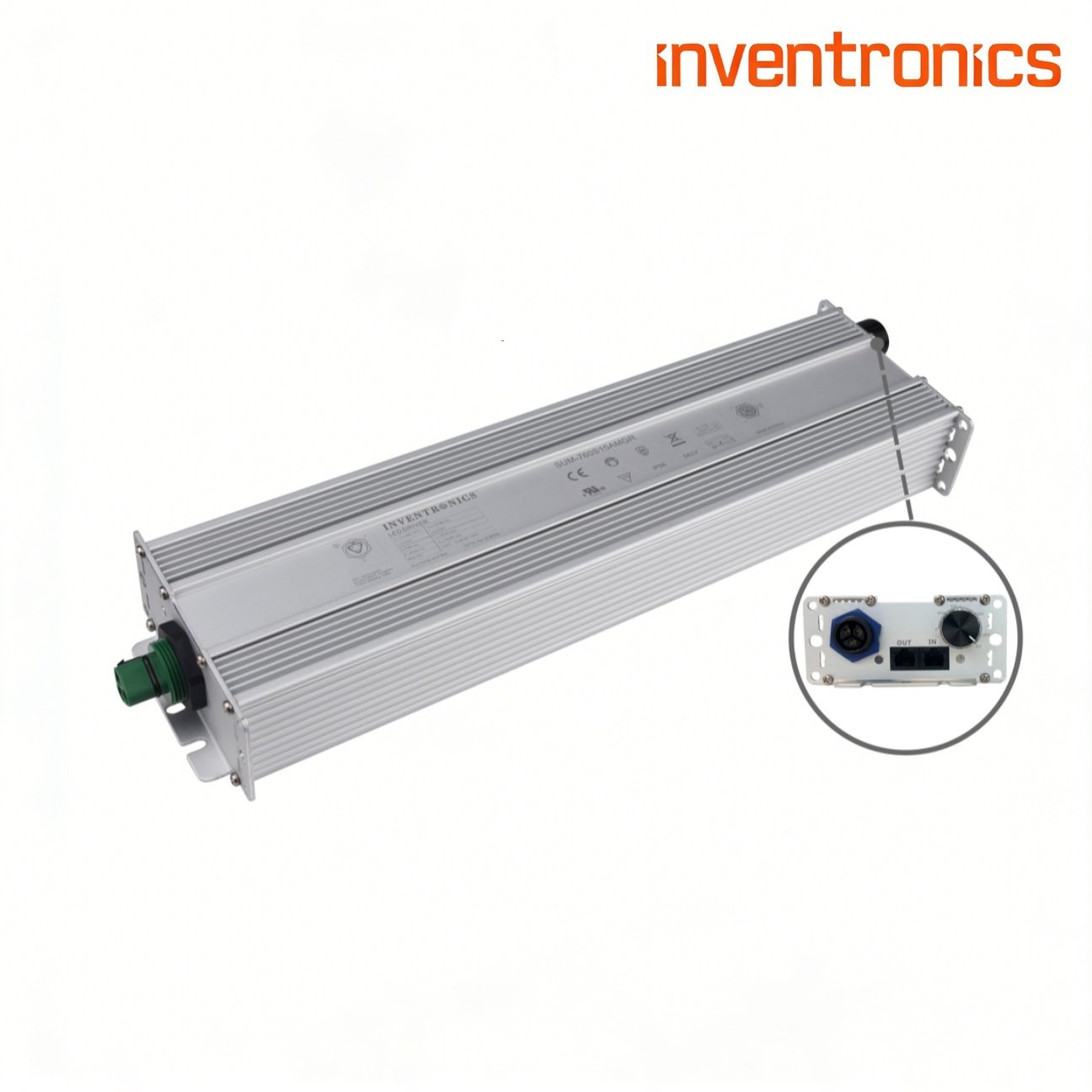 Inventronics SUM-760S15AMGR High Mast Lighting 760Watt Slim LED Driver with Rotary Switch+RJ12 Panel Mount Connectors